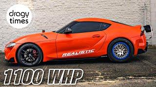 1100 WHP Toyota Supra A90 GR Stage X at RaceMotive from 62-185 mph and 100-299 Km/h