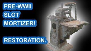 Old german pre-WWII Teichert slot mortising machine restoration, final