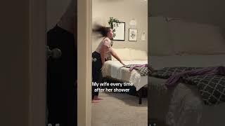 My wife every time after her shower, Apparently it helps detangle the hair pop net usa  #popnetusa