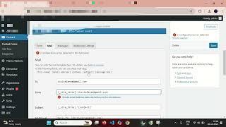 How to Configuring Email Settings i  Contact Form 7 in Wordpress