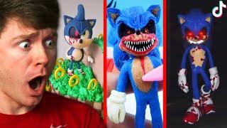 Reacting to CURSED SONIC.EXE Tik Tok Videos!