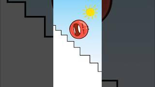 RED BALL FALLING DOWN THE STAIRS! #animation #memes #funny #shorts