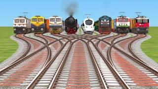 8 TRAINS PASSING AT  DAIMOND RAILROAD TRACKS | fatak open after train crossing