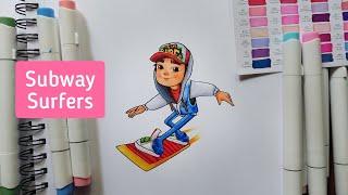 Subway surfers  drawing : tutorial #shorts