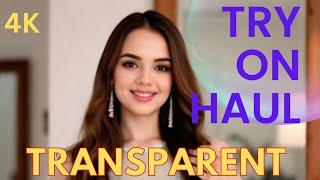 [4K] Transparent Try On Haul | Black one piece Dress | Curve Plus size ldeas # #shortvidio #fashion