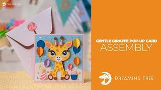 SVG File - Gentle Giraffe Pop Up Card - Assembly Tutorial (Cricut, Silhouette, ScanNCut)