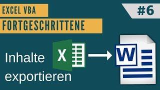 EXCEL VBA Fortgeschrittene #6 - Daten aus Excel in ein TextDokument einfügen / exportieren (OutPut)