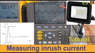 Measuring the inrush current of a 50W LED floodlight