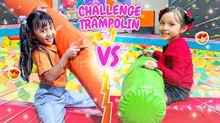 SAMANTHA CHALLENGE TRAMPOLIN BARENG RAILENE !! TRAMPOLIN TERBESAR DI JOGJA VIRAL SERU !!