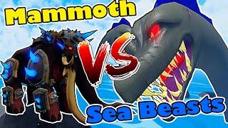 Mammoth Vs Sea Beasts - Blox Fruits