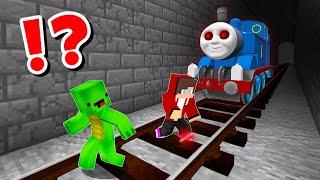 JJ and Mikey VS Horror Thomas Train CHALLENGE in Minecraft / Maizen Minecraft