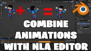 How To Combine Mixamo Animations In Blender #blender3d