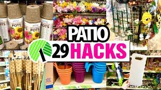 29 *BEST* Outdoor Patio HACKS using $1 Dollar Tree garden finds!