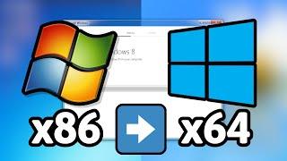 Upgrading from x86 Windows to x64 Windows (without data loss)