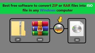 Best free software to convert ZIP or RAR files into ISO file in any Windows computer.