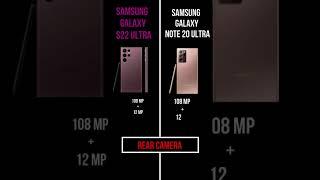 Samsung Galaxy S22 Ultra vs Samsung Galaxy Note 20 Ultra 5G   #shorts