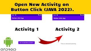 How to Open a New Activity With a Button in Android Studio [JAVA 2022]