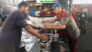 ISUZU 4HG1 Engine Rebuild,Cylinder Head,Camshaft, And injection pump installation and timing.