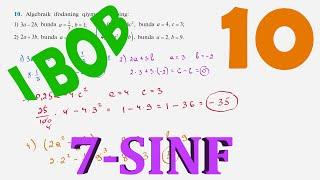 10-masala 7-sinf ALGEBRA javoblari