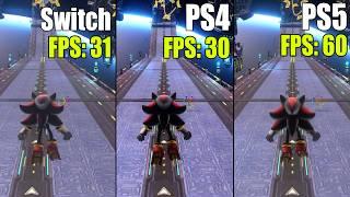 Sonic X Shadow Generations Nintendo Switch vs. PS4 vs. PS5 | Technical Review & FPS Test