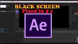 [How to fix] Black screen easily fixed after effect