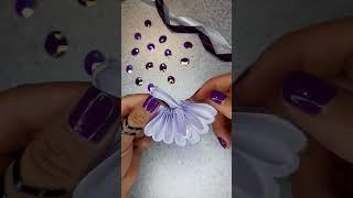 DIY | Kanzashi flower tutorial    #shorts  #diy   #tutorial