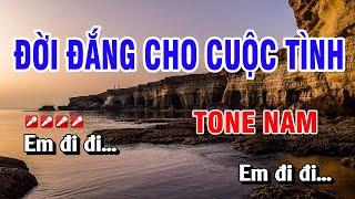 Karaoke Đời Đắng Cho Cuộc Tình Tone Nam Dễ Hát | Hoàng Luân