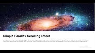 Parallax Scrolling Effect with Simple JQuery parallax.js using HTML &CSS