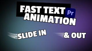 How To Make SLIDE IN & OUT Text Animation Premiere Pro