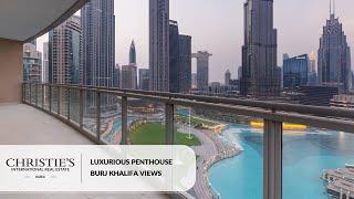 Luxury at Burj Residences, unparalleled Penthouse Living with Spectacular Views in Downtown Dubai.