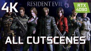 RESIDENT EVIL 6 - All Cutscenes Game Movie Gameplay Walkthrough Full Game [4K]