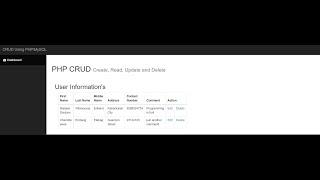 Crud Operation Using PHP MYSQL JQUERY in Hindi || Create Update Delete Queries In PHP (Hindi)