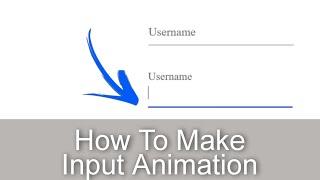 How To Make Input Animation | Html Css