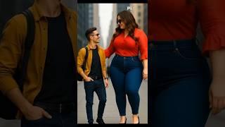 "Queen of Hearts & Her Tiny King  A Hug That Shook the Street!" #couple #shorts