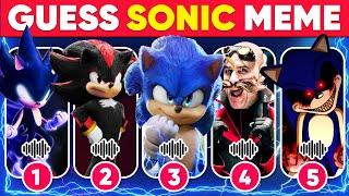 Guess Sonic Meme and Dance by Their Voice ~ Ultimate Sonic. Exe & Sonic The Hedgehog 3 Movie Quiz