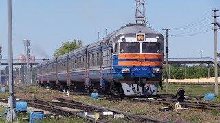 [БЧ] Дизель-поезд ДР1А-166  на ст. Новобелицкая / [BCh] DR1A-166 DMU at Novobelitskaya station