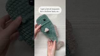 A Hollow #Crochet Bass - What to Put Inside? 🪱 | #amigurumi