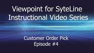 Nutech Systems Tutorial Series - Episode #4 Customer Order Pick