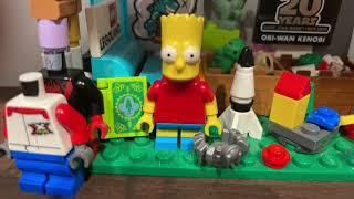 Bart's morning routine - Breakfast - School - Detention - Simpsons lego figures - Stop motion!