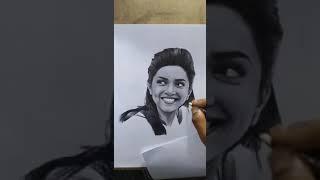 How to draw Deepika Padukone Step by Step // ful sketch outline tutorial #deepikapasukone #short