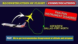 INSTRUMENT DISAGREE, Emergency return | American Boeing B738 | Dallas-Fort Worth