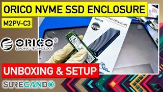 ORICO nVMe M2 SSD Enclosure M2PV-C3 Realtek RTL9210 Unboxing & Setup & Install