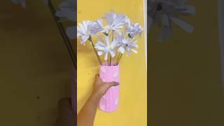 diy waste carboard /flower wase #diy #craft #reuseidea #cute