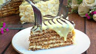 Esterhazy cake melts in your mouth! Simple and very tasty!