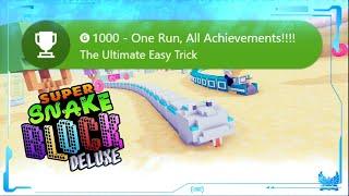  Super Snake Block DX: One Run, All Achievements! Ultimate Easy Trick  for Xbox. 100% Walkthrough 
