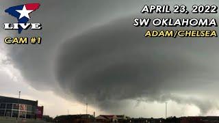 4/23/22 LIVE CAM 1 • Fort Cobb, OK Area Severe Storms! {Adam}
