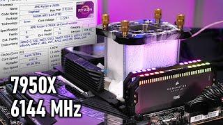 So stark profitiert Ryzen 7000 von niedrigeren Temperaturen - 7950X auf über 6GHz mit Trockeneis