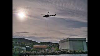 Helikopterfrakt av Dagsturhytte i Bokn til Kongshavn