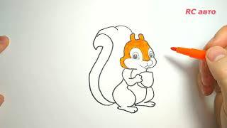 Как нарисовать белку / how to draw а squirrel