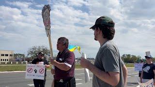 Protesters at Orlando Tesla dealership decry Musk, DOGE